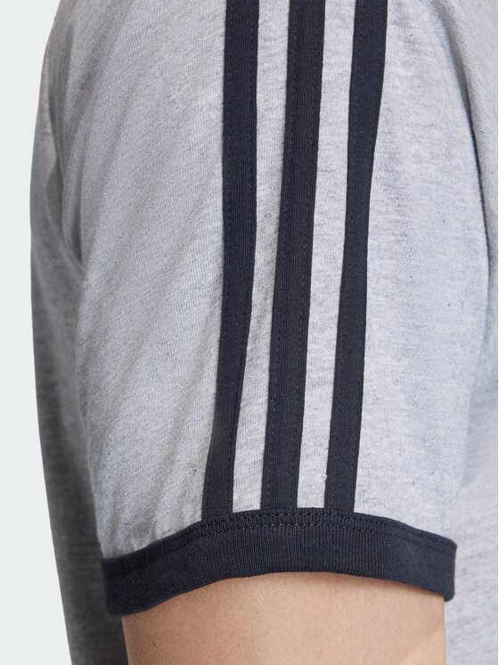 adidas adidas T-Shirt 3-Stripes Szary Regular Fit
