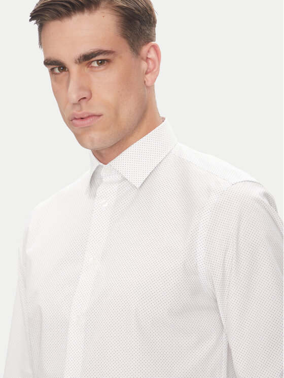 Calvin Klein Calvin Klein Koszula LV019EU029 Biały Slim Fit