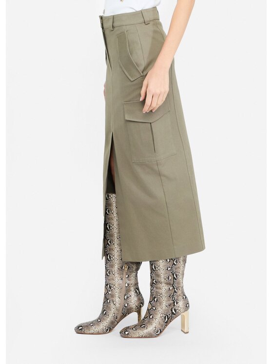 Liu Jo Liu Jo Gonna midi CF5349T026AX0707 Verde Regular Fit