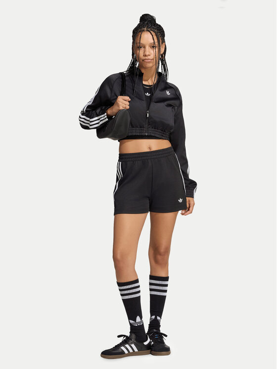 adidas adidas Szorty sportowe Lace 3 Stripes LG4267 Czarny Regular Fit