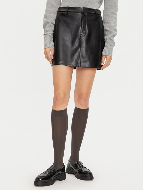 Calvin Klein Jeans Calvin Klein Jeans Спідниця зі штучної шкіри J20J224190 Чорний Regular Fit