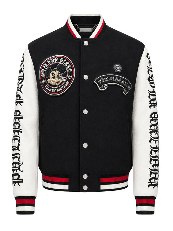PHILIPP PLEIN PHILIPP PLEIN Kurtka bomber 24533 Czarny Regular Fit