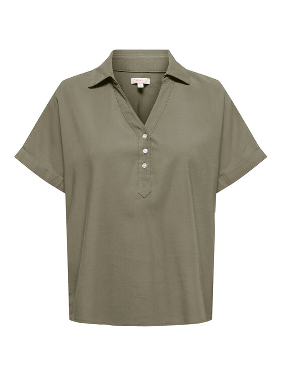 ONLY ONLY Polo Aris 15364279 Verde Loose Fit
