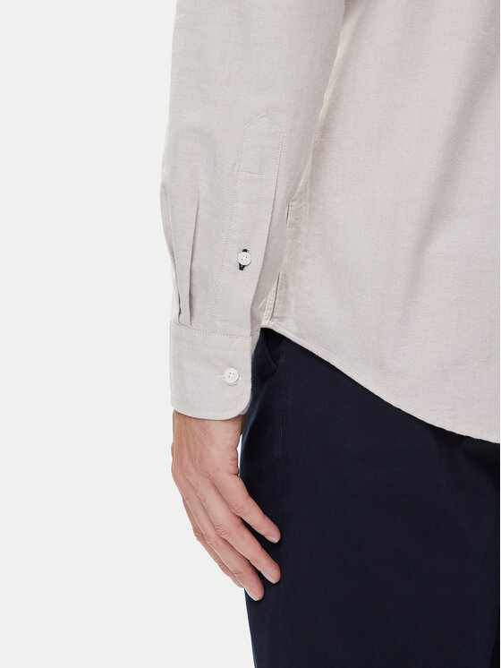 Tommy Hilfiger Tommy Hilfiger Koszula Solid Heritage MW0MW35774 Beżowy Regular Fit