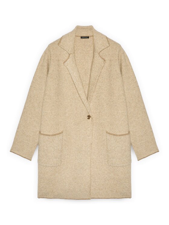 Fiorella Rubino Fiorella Rubino Cardigan M787L008186N012 Écru Regular Fit