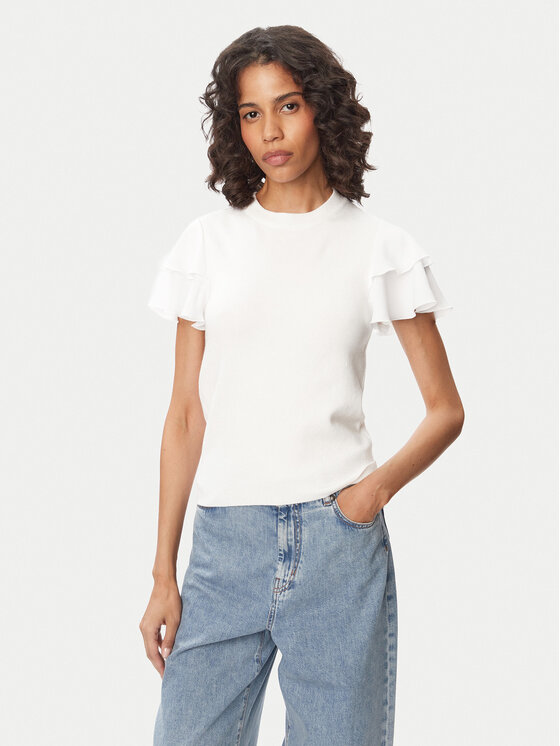 French Connection Bluză Aylaa Krista 789C2 Alb Regular Fit