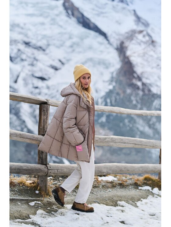 NAOKO NAOKO Kurtka zimowa Vanilla Sand Beżowy Oversize