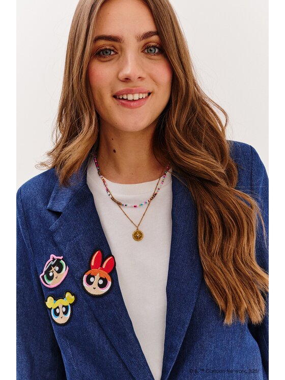 NAOKO NAOKO Sako Powerpuff Girls Tmavomodrá Regular Fit