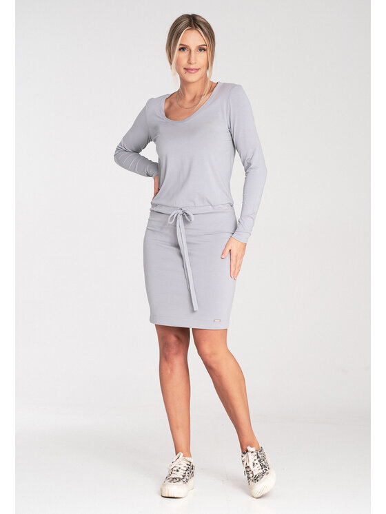 FIGL FIGL Každodenné šaty M1049 Sivá Casual Fit