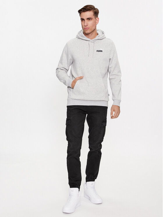 Puma Puma Majica dugih rukava Ess+ 2 Col Small Logo 674471 Siva Regular Fit