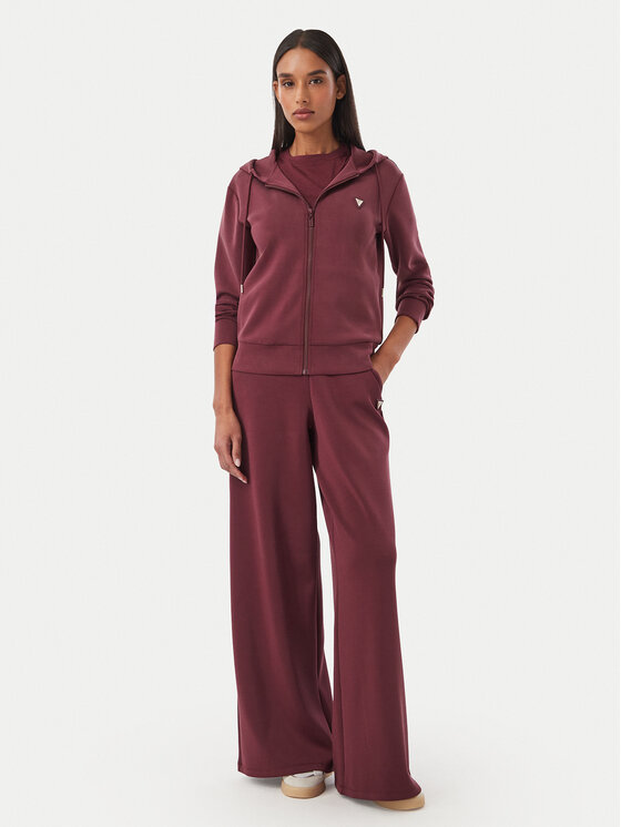 Guess Guess Μπλούζα V4YQ06 KCAY2 Μπορντό Regular Fit