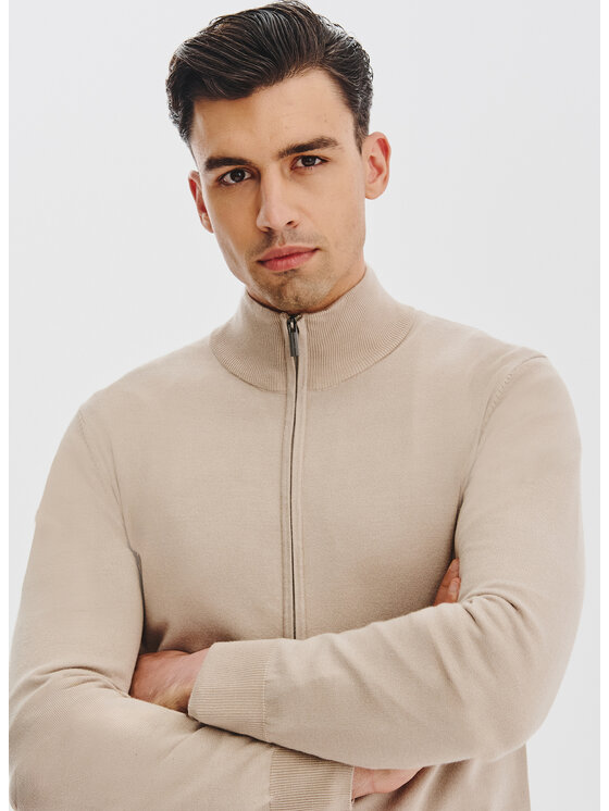 Pako Lorente Pako Lorente Sweter P25WF-2X-024 Beżowy Classic Fit
