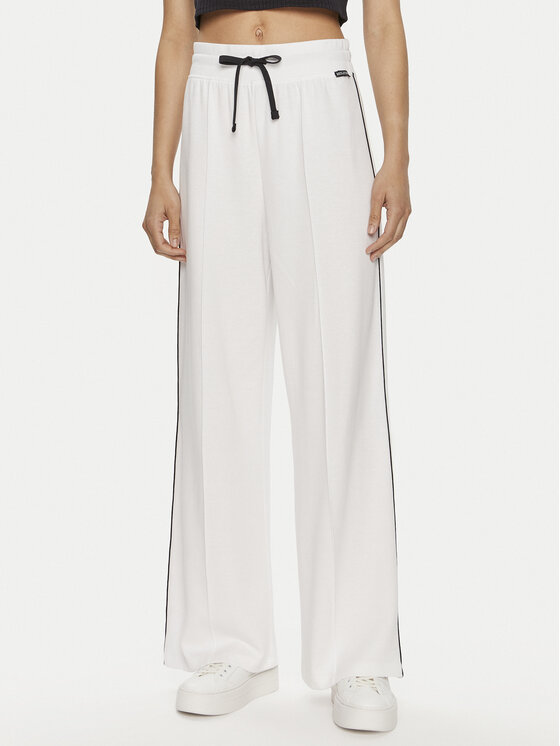 Tommy Hilfiger Tommy Hilfiger Долнище анцуг UW0UW05237 Бял Relaxed Fit