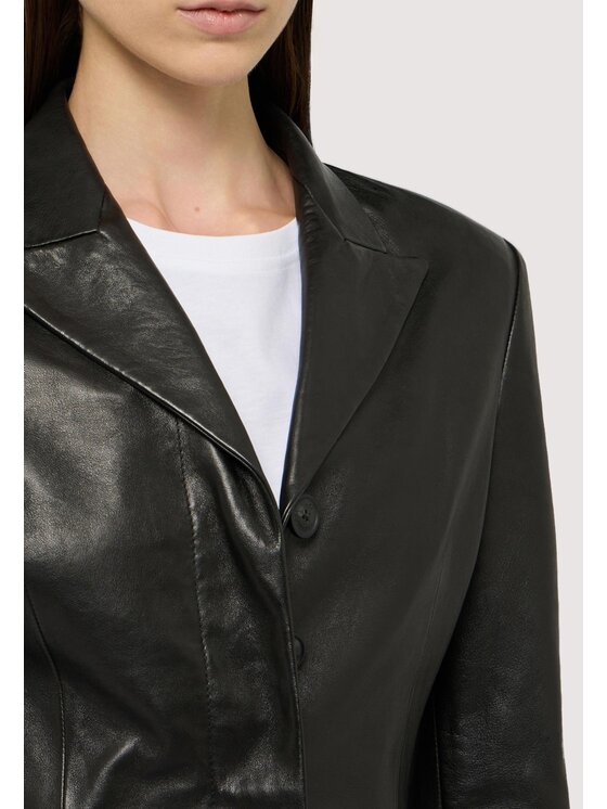 Trussardi Trussardi Giacca di pelle Q958A000394N033 Nero Slim Fit