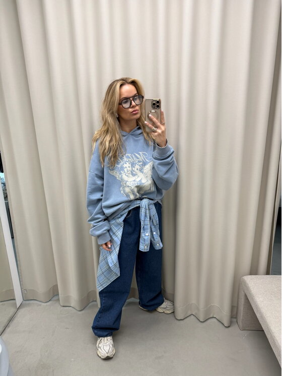 Magda Matyja Magda Matyja Bluza Cloud Hoodie Niebieski Oversize