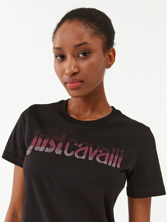 Just Cavalli Just Cavalli Haljina za svaki dan 75PAOE00 Crna Regular Fit