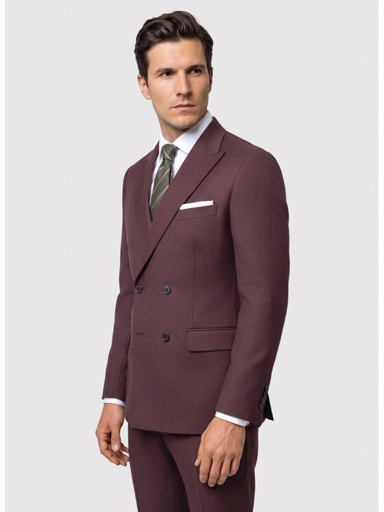 Pako Lorente Pako Lorente Marynarka P26WF-3G-008 Bordowy Regular Fit