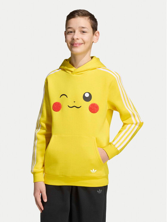 adidas adidas Džemperis ar kapuci Pokemon Loose Hoodie KS7112 Dzeltens Regular Fit