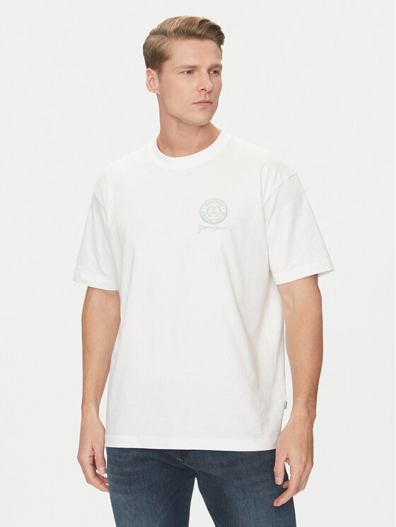Męski T-Shirt Guess Jeans, Rozmiar M, Biały, M5GI56 K8FQ4