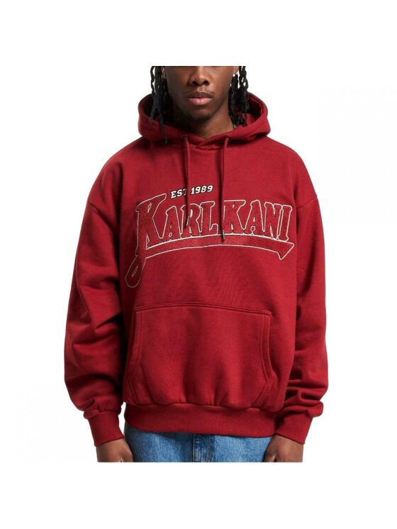Karl Kani Karl Kani Felpa TREKKING OS HOODIE Bordeaux Regular Fit