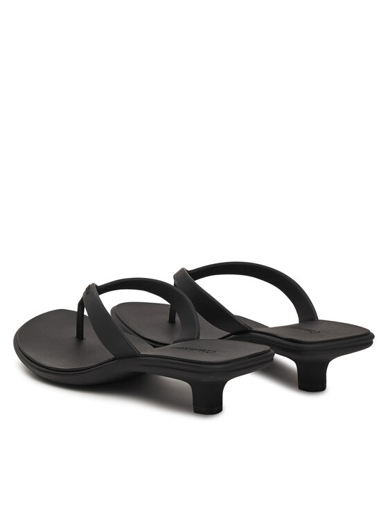 Calvin Klein Calvin Klein Japonki Flip Flop Kitten Heel Thong Tpu HW0HW02965 Czarny