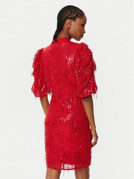 YAS YAS Cocktail obleka Elza 26035567 Rdeča Regular Fit