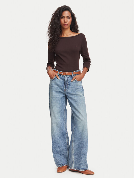 Tommy Hilfiger Tommy Hilfiger Halenka Cody WW0WW49928 Tmavě hnědá Regular Fit