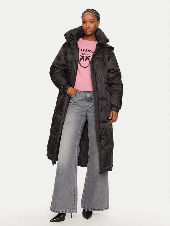 PINKO PINKO Zimné bundy Insegna 103818 A1ZR Čierna Regular Fit