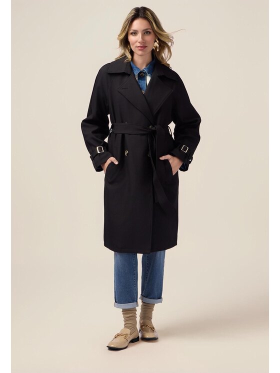 Oltre Oltre Cappotto invernale 0060J000099N033 Nero Slim Fit