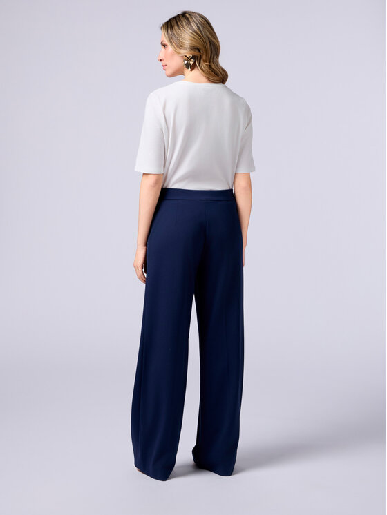 Oltre Oltre Pantaloni di tessuto P294R108418N034 Blu Baggy Fit