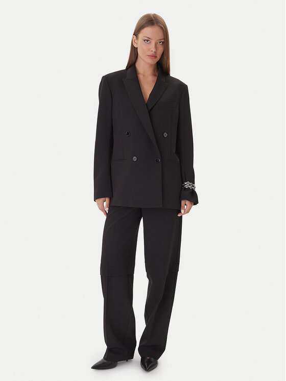 Patrizia Pepe Patrizia Pepe Sacou 2S1543 A498 Negru Regular Fit