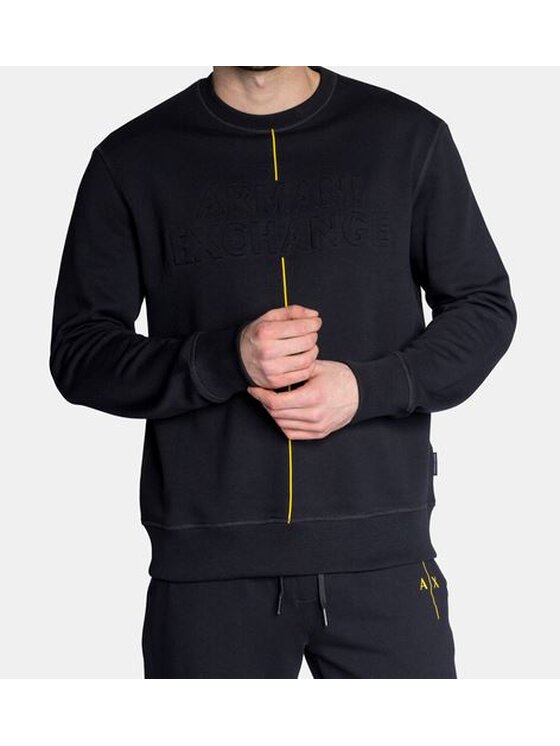 Armani Exchange Armani Exchange Mikina 3LZMAV ZJ3UZ 1200 Černá Regular Fit