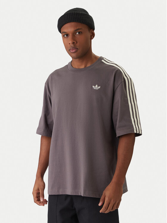 adidas adidas Tričko adicolor 3-Stripes KE1591 Sivá Oversize