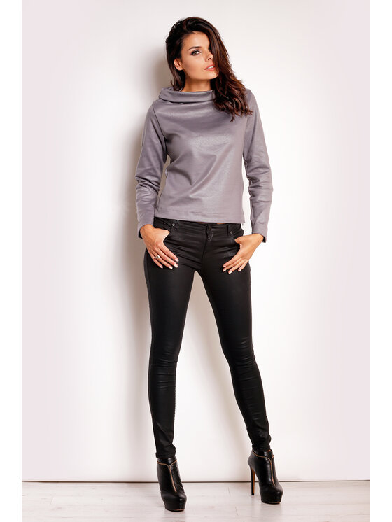 Infinite You Infinite You Bluzka M113 Szary Basic Fit