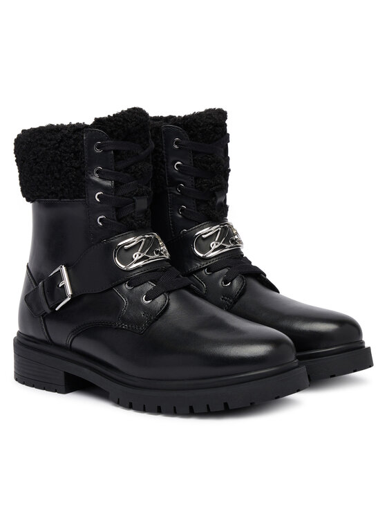 KARL LAGERFELD KARL LAGERFELD Черевики Binky II KL47566W Чорний