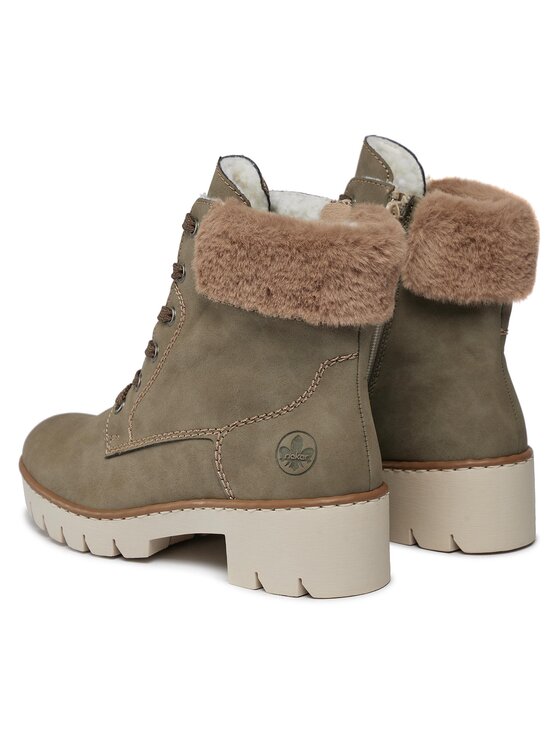 Rieker Rieker Polokozačky X5718-52 Khaki