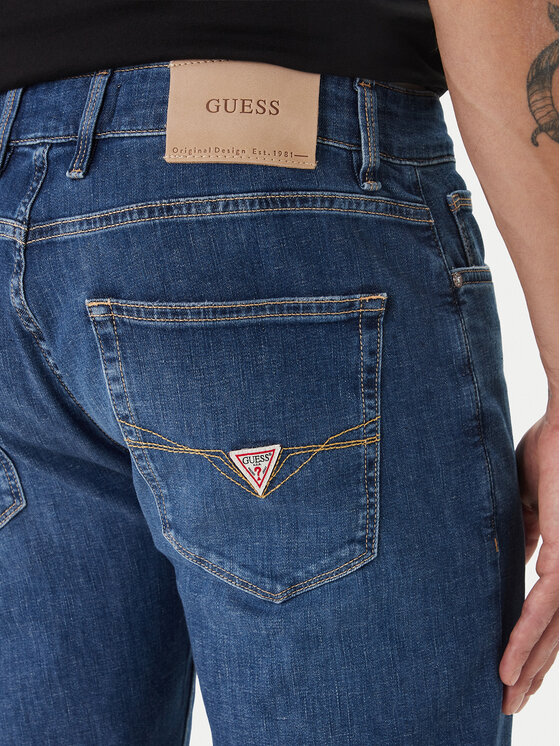 Guess Guess Дънки M6GAN2 D0755 Син Slim Fit