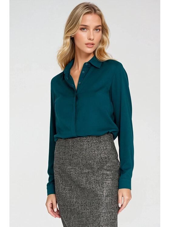 NIFE NIFE Halenka B205 Zelená Regular Fit