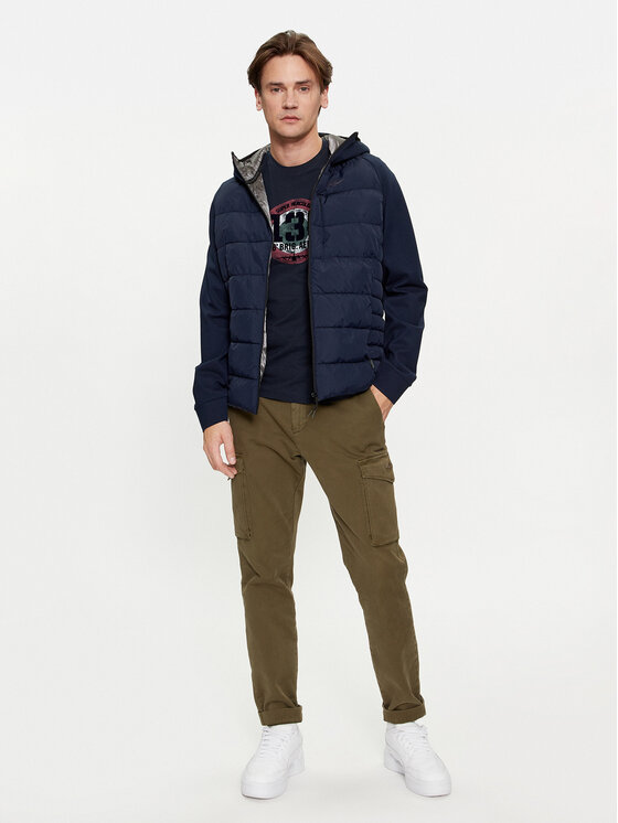 Aeronautica Militare Aeronautica Militare Prijelazna jakna 232AF465CT3201 Tamnoplava Regular Fit