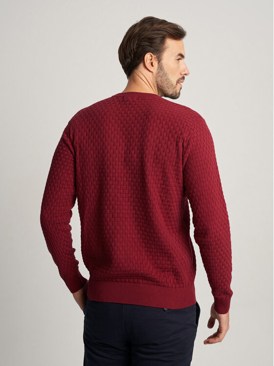 Willsoor Willsoor Sweter 59101 Bordowy Regular Fit