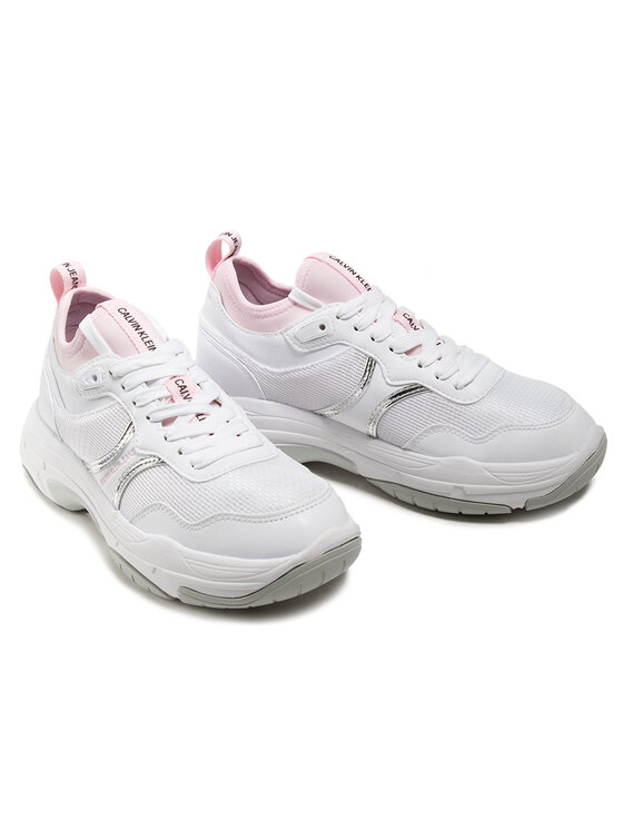 Calvin Klein Jeans Calvin Klein Jeans Sneakers Chunky Sole Sock Laceup Pu-Ny YW0YW00090 Bianco