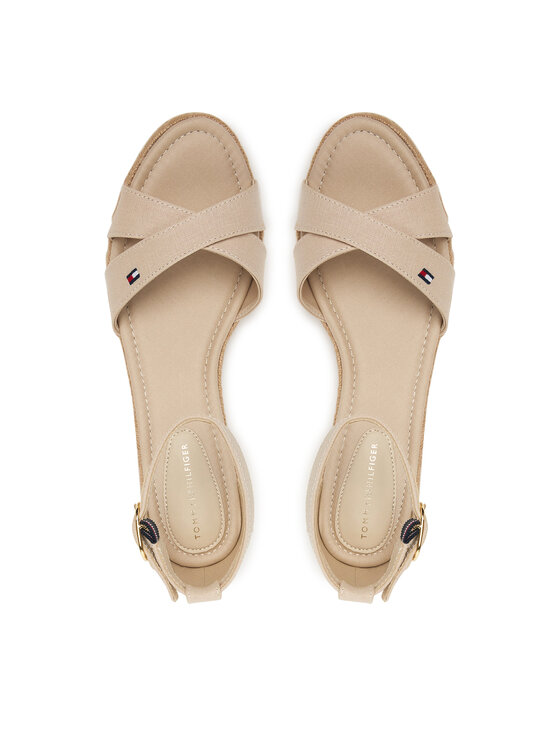 Tommy Hilfiger Tommy Hilfiger Espadryle Mid Wedge Espad X Cross FW0FW09332 Beżowy