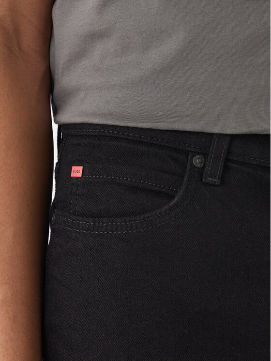 HUGO HUGO Džinsa bikses 50556154 Melns Tapered Fit