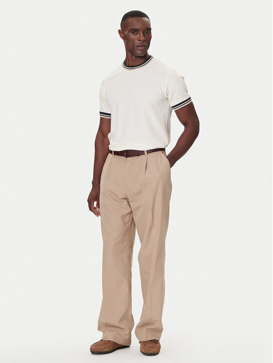 Nautica Nautica Tricou N1S03473 Écru Regular Fit