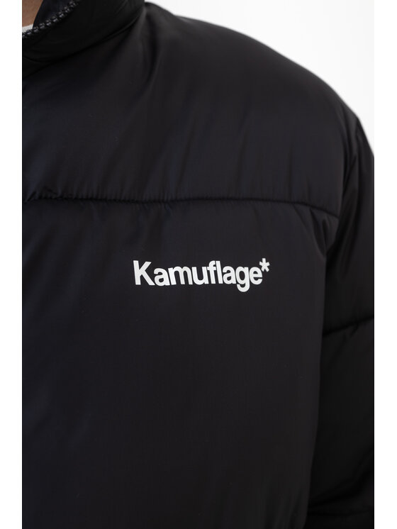Kamuflage Kamuflage Kurtka zimowa Puff Mini Logo Czarny Regular Fit
