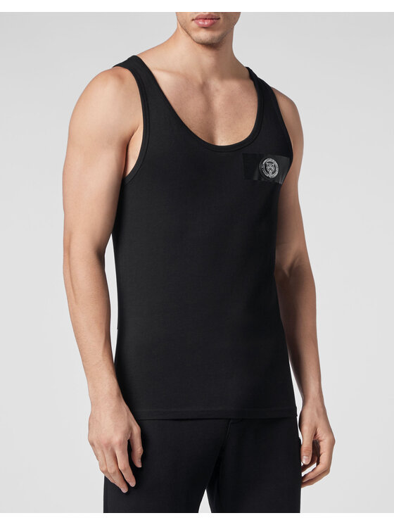 Plein Sport Plein Sport Tank top 1297 Czarny Regular Fit