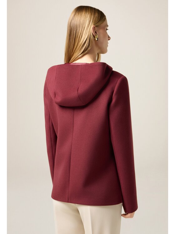 Oltre Oltre Płaszcz 8722R001289N036 Bordowy Baggy Fit