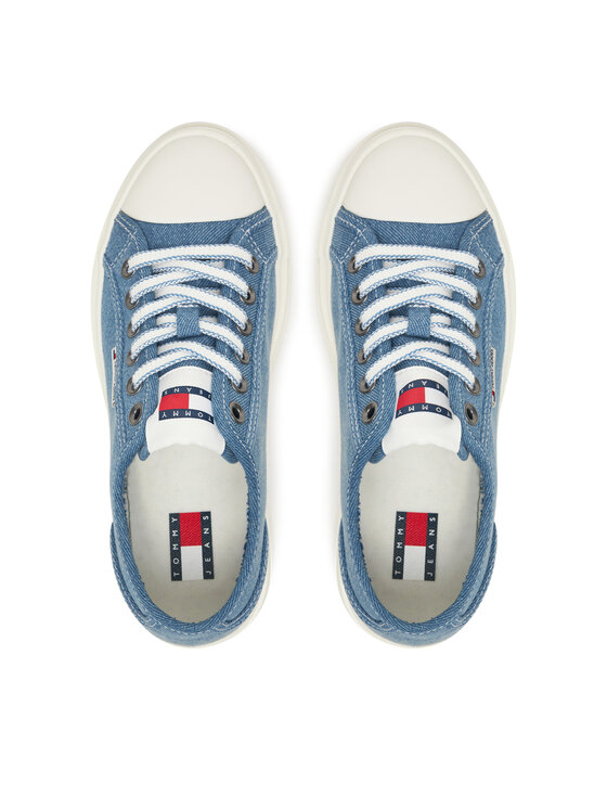 Tommy Jeans Tommy Jeans Laisvalaikio batai Tjw Foxing Flatform Lc EN0EN02736 Mėlyna
