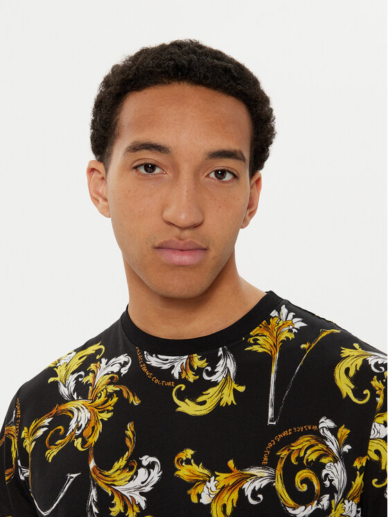Versace Jeans Couture Versace Jeans Couture Marškinėliai 78GAH6S0 Juoda Slim Fit