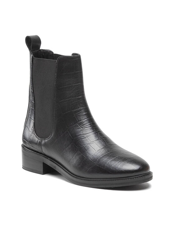 Pepe Jeans Pepe Jeans Kotníková obuv s elastickým prvkem Orsett Chelsea PLS50423 Černá